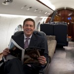 Brad Harris in a Gulfstream IV at SkyService/Montreal Canada