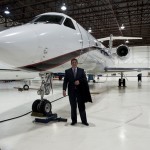 Brad Harris with Gulfstream IV at SkyService/Montreal Canada