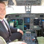 Brad Harris in the cockpit - Dallas Jet International